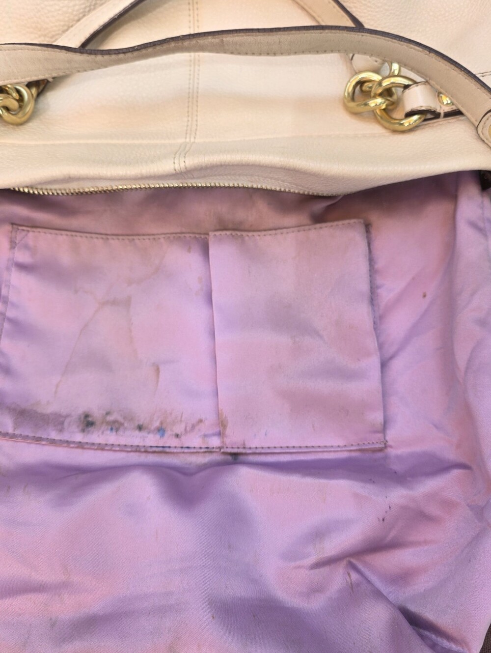 Coach Brook Leather Hobo Cream, Slouchy - Picture 6 of 16